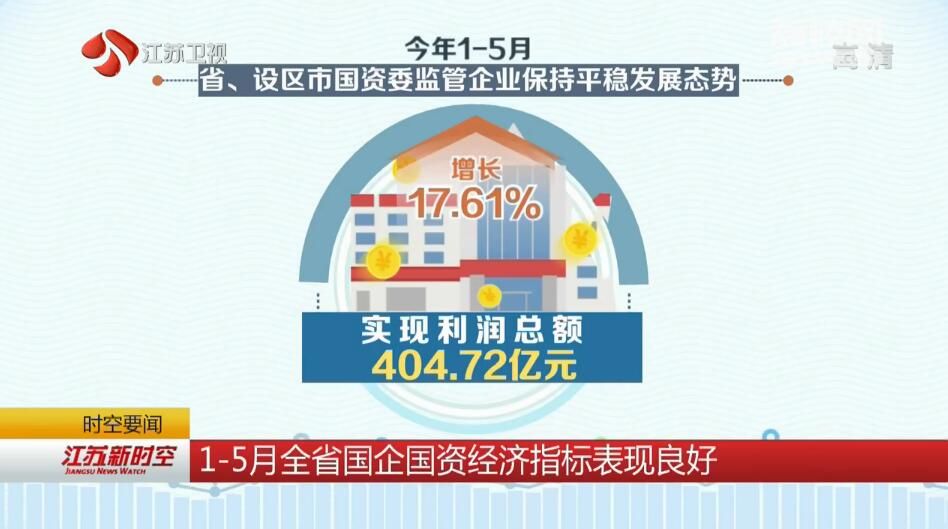 1-5月全省国企国资经济指标表现良好 运行质量稳