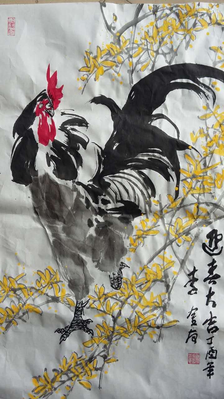 李金友鸡年画鸡：迎春大吉